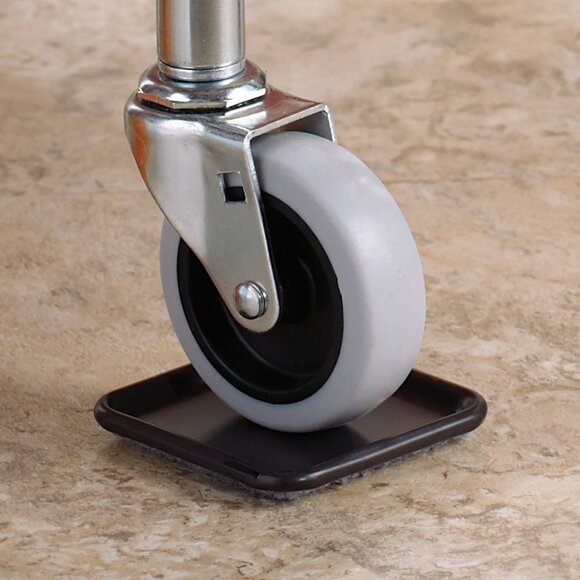 [NEW] SOFTTOUCH 2 1/2" SQUARE CARPET-BOTTOM CASTER CUPS, (6 PACKS) (72 TOTAL) - Picture 3 of 4